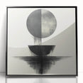 Black and White Geometric Wall Art - Minimalist Abstract Print