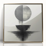 Black and White Geometric Wall Art - Minimalist Abstract Print