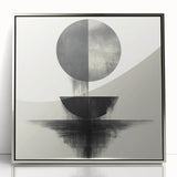 Black and White Geometric Wall Art - Minimalist Abstract Print
