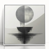 Black and White Geometric Wall Art - Minimalist Abstract Print