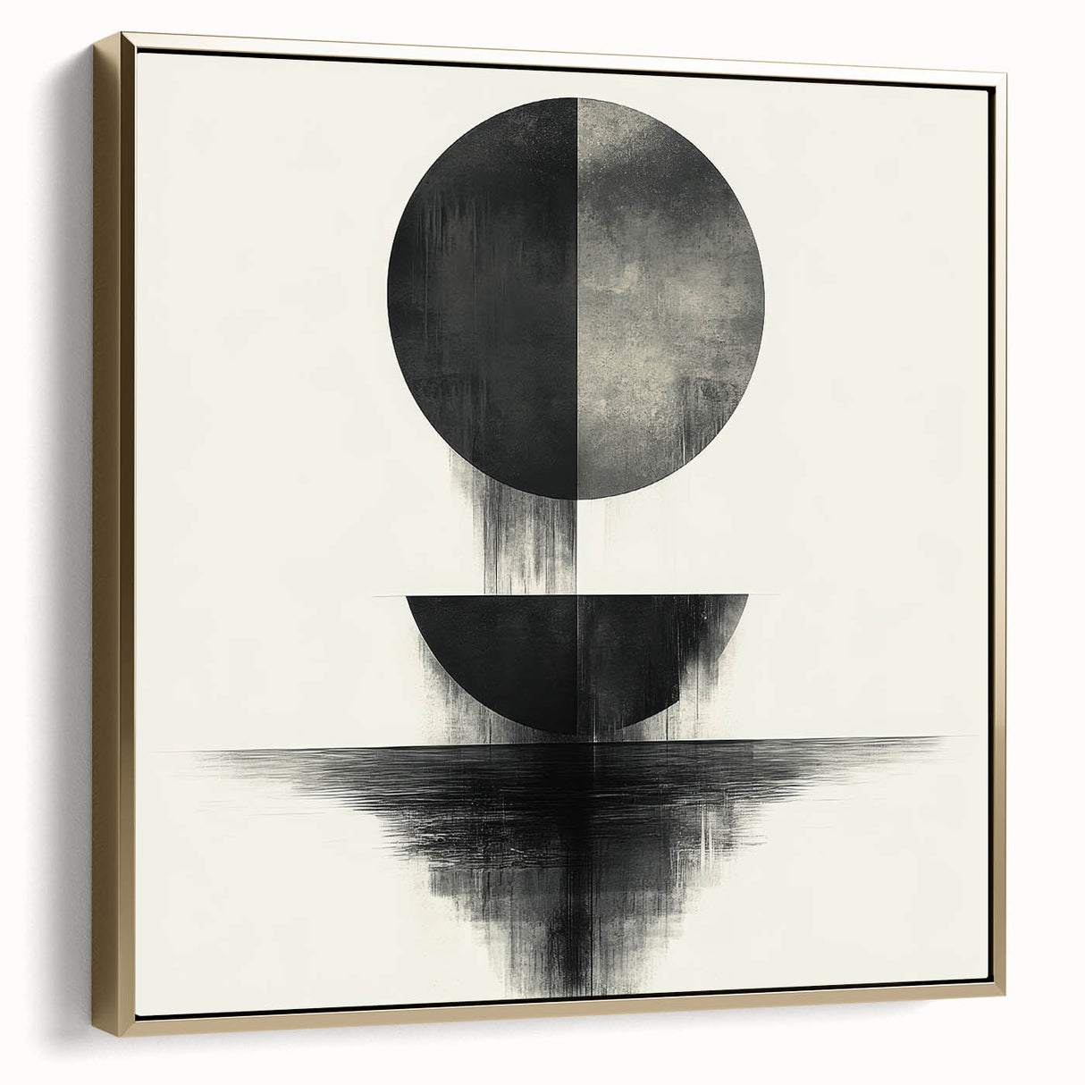 Black and White Geometric Wall Art - Minimalist Abstract Print