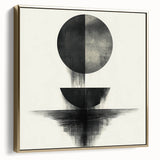 Black and White Geometric Wall Art - Minimalist Abstract Print