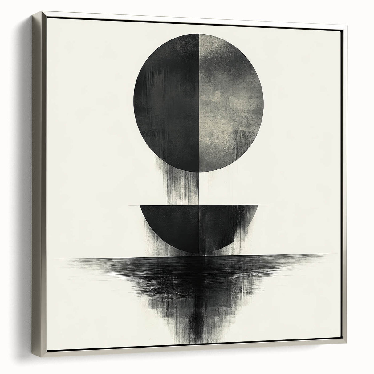 Black and White Geometric Wall Art - Minimalist Abstract Print