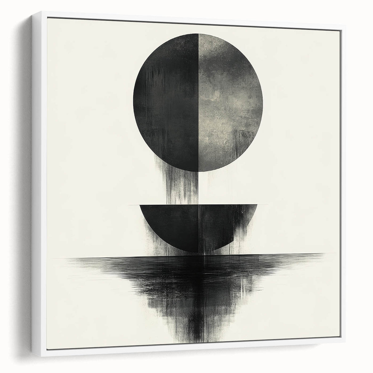 Black and White Geometric Wall Art - Minimalist Abstract Print