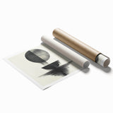 Black and White Geometric Wall Art - Minimalist Abstract Print