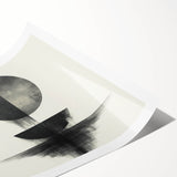 Black and White Geometric Wall Art - Minimalist Abstract Print