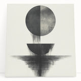 Black and White Geometric Wall Art - Minimalist Abstract Print