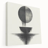 Black and White Geometric Wall Art - Minimalist Abstract Print