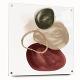 Framed Abstract Geometric Art – Minimalist Wall Art in Earthy Tones