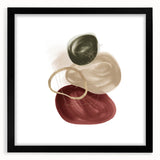 Framed Abstract Geometric Art – Minimalist Wall Art in Earthy Tones