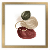 Framed Abstract Geometric Art – Minimalist Wall Art in Earthy Tones