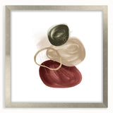 Framed Abstract Geometric Art – Minimalist Wall Art in Earthy Tones