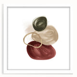 Framed Abstract Geometric Art – Minimalist Wall Art in Earthy Tones