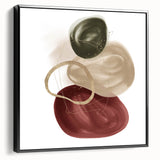 Framed Abstract Geometric Art – Minimalist Wall Art in Earthy Tones