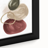 Framed Abstract Geometric Art – Minimalist Wall Art in Earthy Tones