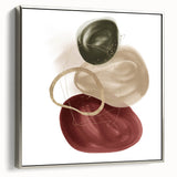 Framed Abstract Geometric Art – Minimalist Wall Art in Earthy Tones