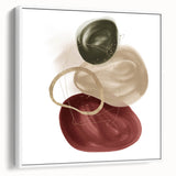 Framed Abstract Geometric Art – Minimalist Wall Art in Earthy Tones