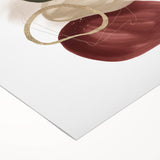 Framed Abstract Geometric Art – Minimalist Wall Art in Earthy Tones