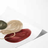 Framed Abstract Geometric Art – Minimalist Wall Art in Earthy Tones