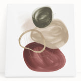 Framed Abstract Geometric Art – Minimalist Wall Art in Earthy Tones