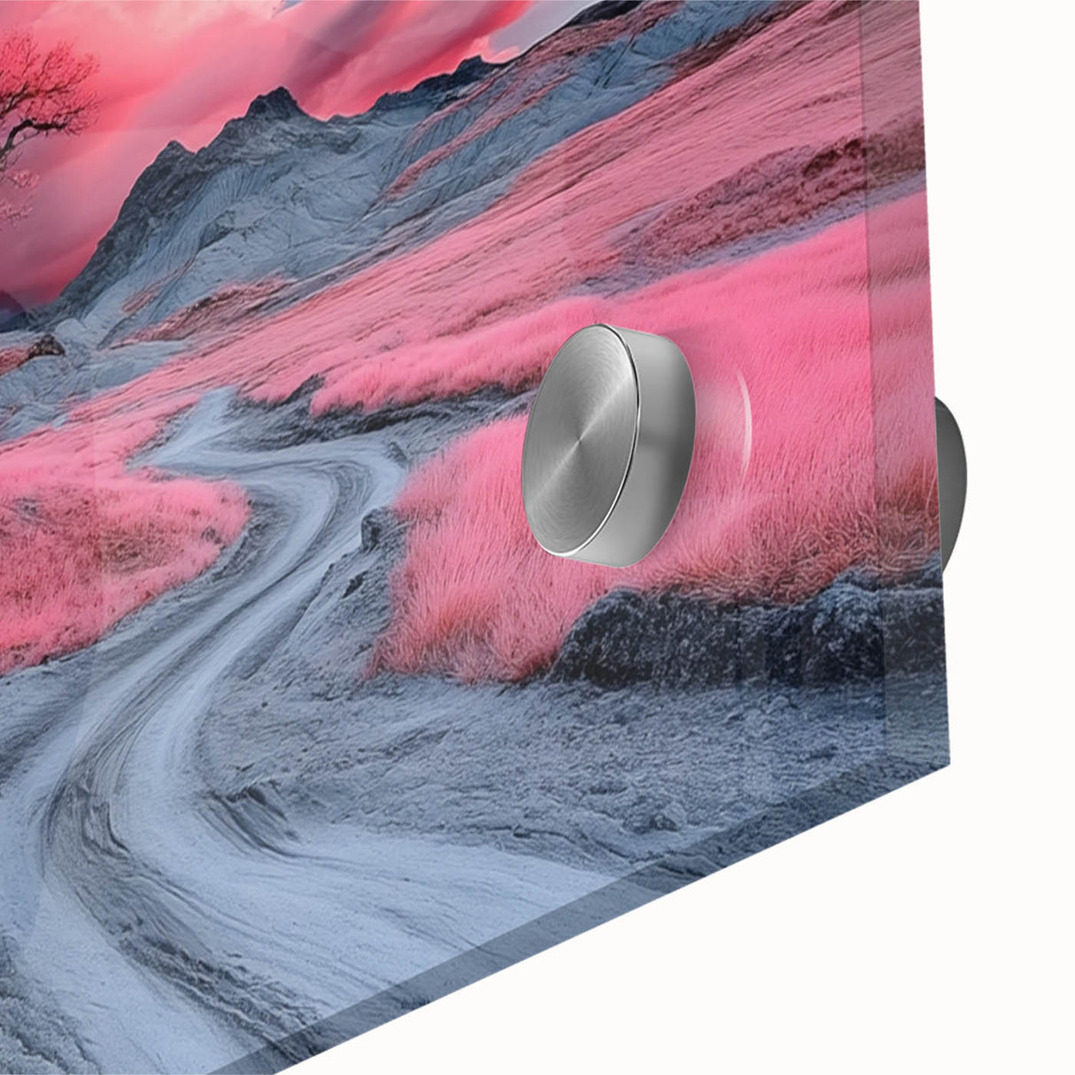 Surreal Pink Tree Landscape – Fantasy Nature Art Print