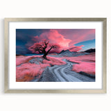 Surreal Pink Tree Landscape – Fantasy Nature Art Print