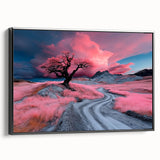 Surreal Pink Tree Landscape – Fantasy Nature Art Print