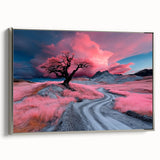 Surreal Pink Tree Landscape – Fantasy Nature Art Print