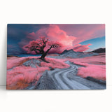 Surreal Pink Tree Landscape – Fantasy Nature Art Print