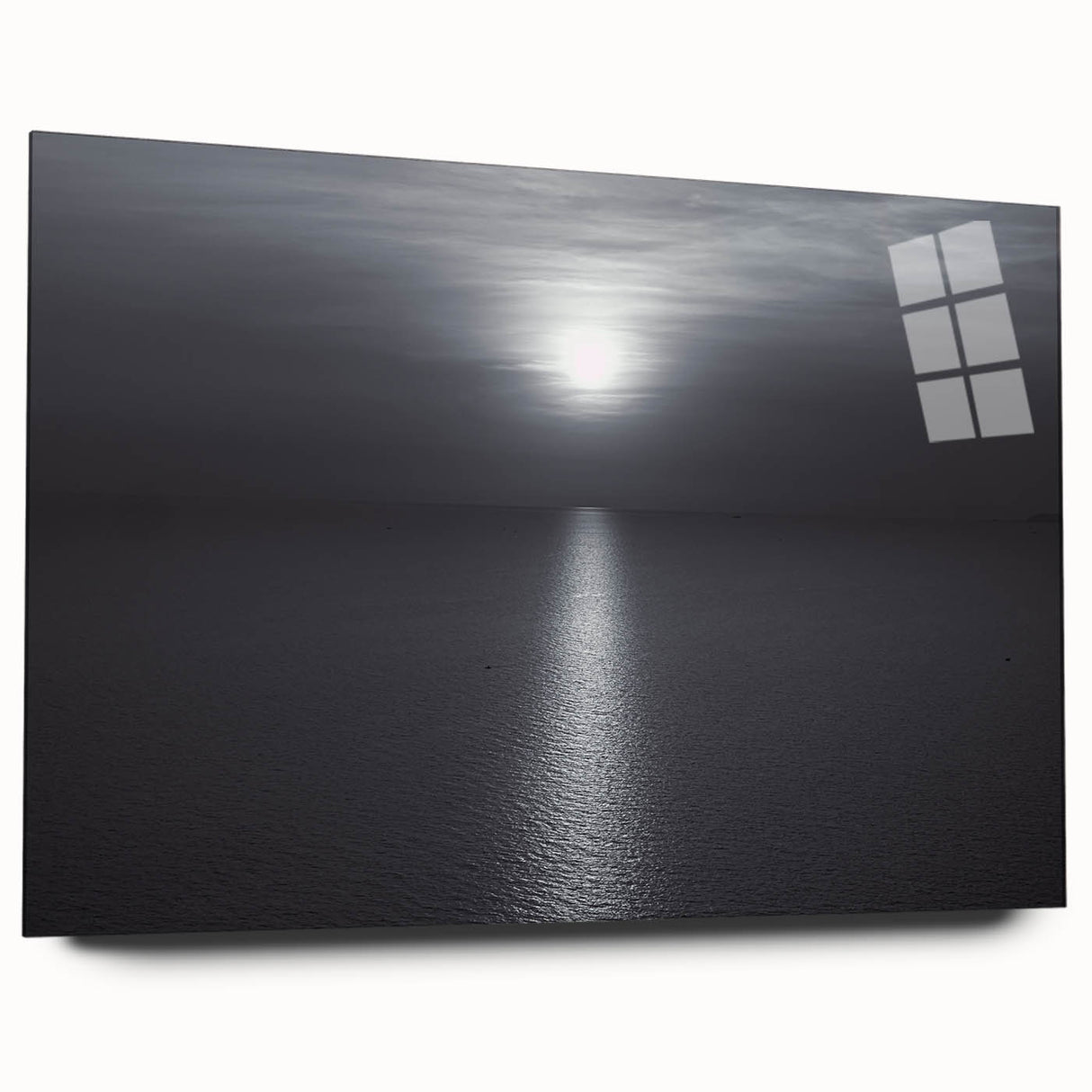 Modern Minimalist Landscape Prints – Monochrome Ocean Horizon
