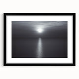 Modern Minimalist Landscape Prints – Monochrome Ocean Horizon