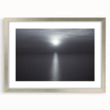 Modern Minimalist Landscape Prints – Monochrome Ocean Horizon