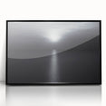 Modern Minimalist Landscape Prints – Monochrome Ocean Horizon