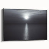 Modern Minimalist Landscape Prints – Monochrome Ocean Horizon