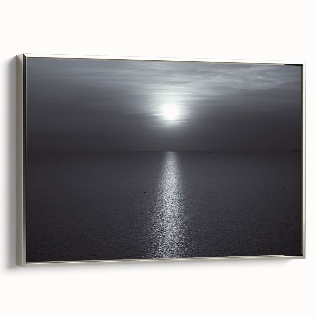 Modern Minimalist Landscape Prints – Monochrome Ocean Horizon