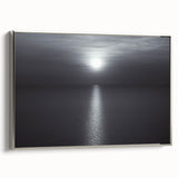 Modern Minimalist Landscape Prints – Monochrome Ocean Horizon
