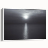 Modern Minimalist Landscape Prints – Monochrome Ocean Horizon