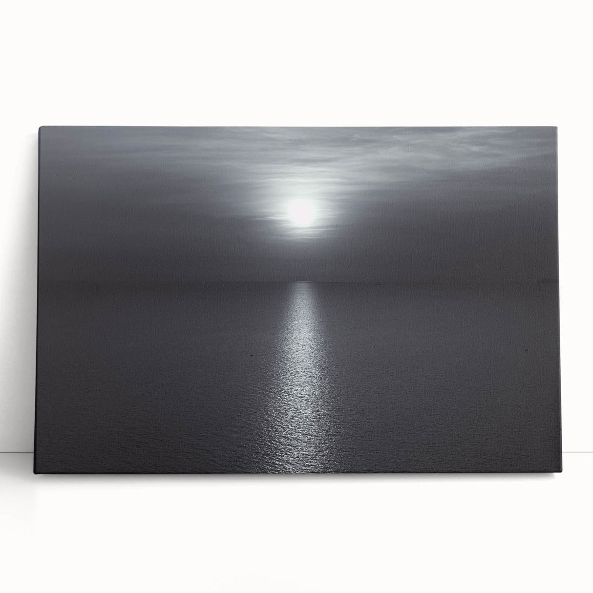 Modern Minimalist Landscape Prints – Monochrome Ocean Horizon