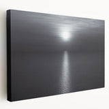 Modern Minimalist Landscape Prints – Monochrome Ocean Horizon