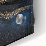 Modern Art Prints - Celestial Gold & Navy Blue Abstract Canvas