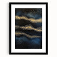 Modern Art Prints - Celestial Gold & Navy Blue Abstract Canvas
