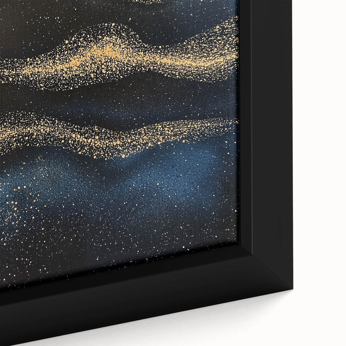 Modern Art Prints - Celestial Gold & Navy Blue Abstract Canvas