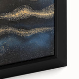 Modern Art Prints - Celestial Gold & Navy Blue Abstract Canvas