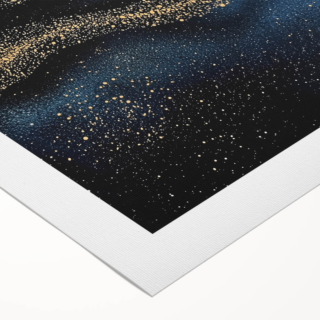 Modern Art Prints - Celestial Gold & Navy Blue Abstract Canvas