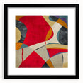 Modern Art Prints – Large Abstract Wall Art in Red, Gold & Teal