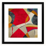 Modern Art Prints – Large Abstract Wall Art in Red, Gold & Teal