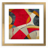 Modern Art Prints – Large Abstract Wall Art in Red, Gold & Teal