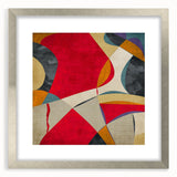Modern Art Prints – Large Abstract Wall Art in Red, Gold & Teal