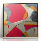 Modern Art Prints – Large Abstract Wall Art in Red, Gold & Teal