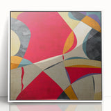 Modern Art Prints – Large Abstract Wall Art in Red, Gold & Teal
